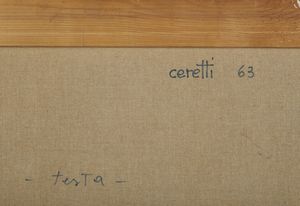 CERETTI MINO (n. 1930) : TESTA  - Asta Asta 499 | ARTE MODERNA E CONTEMPORANEA Virtuale - Associazione Nazionale - Case d'Asta italiane