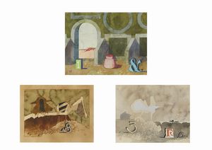 MAZA FERNANDO  (n. 1936) - SENZA TITOLO, LOTTO COMPOSTO DA N.3 OPERE