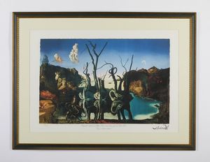 DALI' SALVADOR (1904 - 1989) : CYGNES RFLCHIS EN ELEPHANTS  - Asta Asta 499 | ARTE MODERNA E CONTEMPORANEA Virtuale - Associazione Nazionale - Case d'Asta italiane