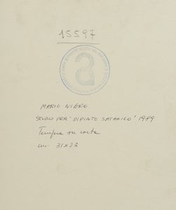 NIGRO MARIO (1917 - 1992) : STUDIO PER DISEGNO SATANICO  - Asta Asta 499 | ARTE MODERNA E CONTEMPORANEA Virtuale - Associazione Nazionale - Case d'Asta italiane