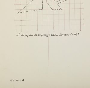 PINNA GAETANO (n. 1939) : ANALISI SEGNICA DI PAESAGGIO URBANO  - Asta Asta 499 | ARTE MODERNA E CONTEMPORANEA Virtuale - Associazione Nazionale - Case d'Asta italiane