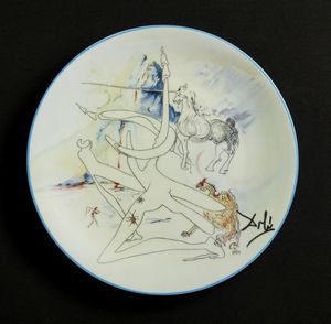 DALI' SALVADOR (1904 - 1989) - L'UNICORNE LASER DESINTEGRE LES CORNES DE RHINOCEROS COSMIQUE
