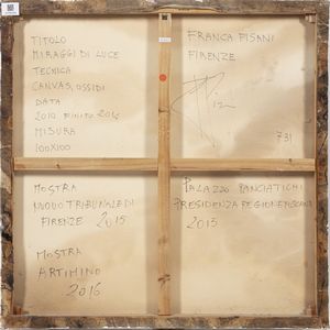 PISANI FRANCA (n. 1956) : MIRAGGI DI LUCE  - Asta Asta 499 | ARTE MODERNA E CONTEMPORANEA Virtuale - Associazione Nazionale - Case d'Asta italiane