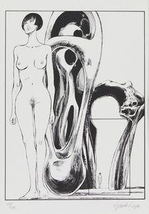 CREPAX  GUIDO (1933 - 2003) : VALENTINA INCONTRA HENRY MOORE, 1991  - Asta Asta 499 | ARTE MODERNA E CONTEMPORANEA Virtuale - Associazione Nazionale - Case d'Asta italiane