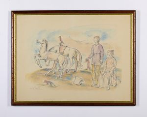 DI PRATA OSCAR (1910 - 2006) : SENZA TITOLO  - Asta Asta 499 | ARTE MODERNA E CONTEMPORANEA Virtuale - Associazione Nazionale - Case d'Asta italiane