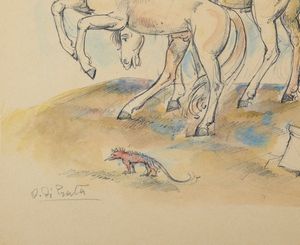 DI PRATA OSCAR (1910 - 2006) : SENZA TITOLO  - Asta Asta 499 | ARTE MODERNA E CONTEMPORANEA Virtuale - Associazione Nazionale - Case d'Asta italiane