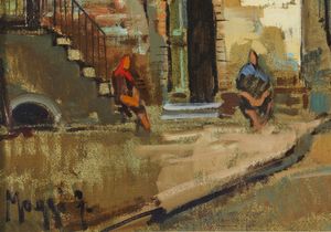 MAGGI GIAMPIETRO (n. 1934) : CASE DI PESCATORI  - Asta Asta 499 | ARTE MODERNA E CONTEMPORANEA Virtuale - Associazione Nazionale - Case d'Asta italiane