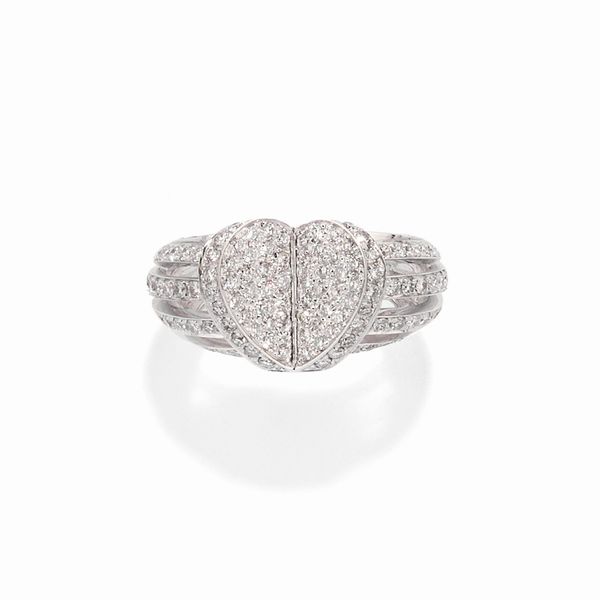 Anello con diamanti  - Asta Gioielli - Associazione Nazionale - Case d'Asta italiane