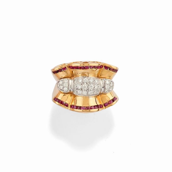 Anello con diamanti  - Asta Gioielli - Associazione Nazionale - Case d'Asta italiane