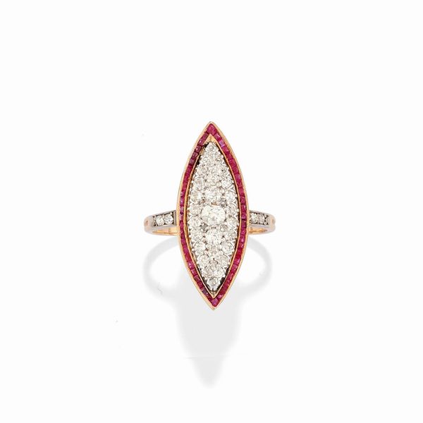 Anello con diamanti  - Asta Gioielli - Associazione Nazionale - Case d'Asta italiane