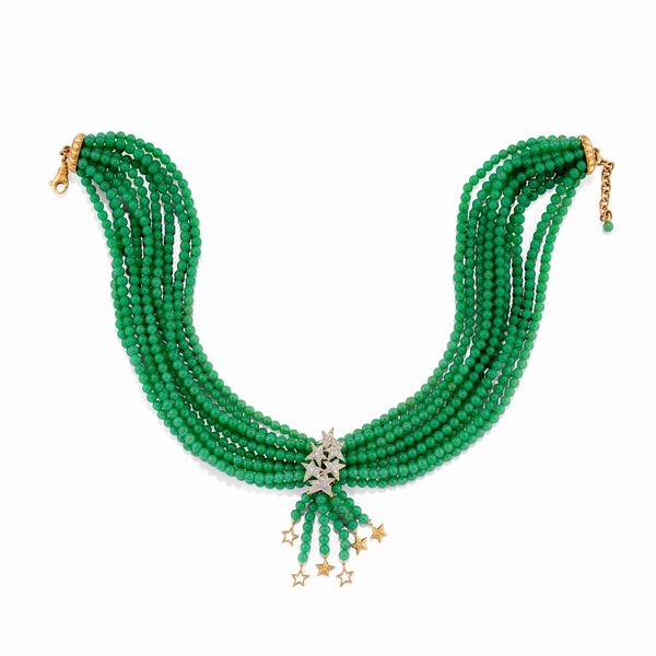 Collana con crisoprasio  - Asta Gioielli - Associazione Nazionale - Case d'Asta italiane