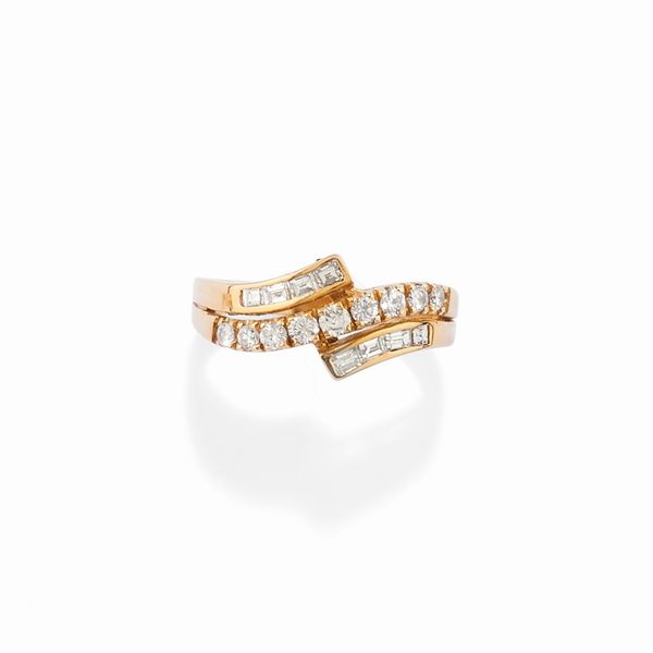 Anello con diamanti  - Asta Gioielli - Associazione Nazionale - Case d'Asta italiane