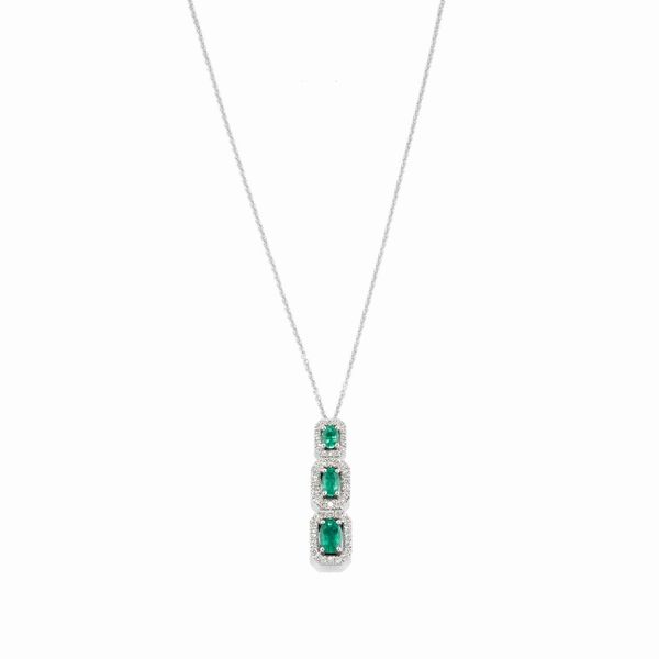 Collana con smeraldi  - Asta Gioielli - Associazione Nazionale - Case d'Asta italiane