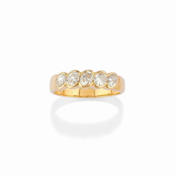 Anello con diamanti  - Asta Gioielli - Associazione Nazionale - Case d'Asta italiane