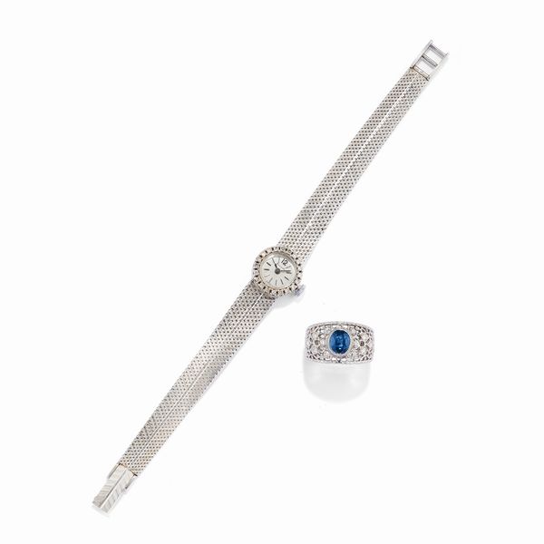 Orologio Bulova e anello con zaffiro  - Asta Gioielli - Associazione Nazionale - Case d'Asta italiane