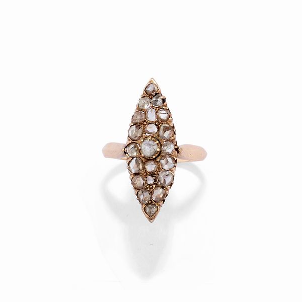 Anello con diamanti  - Asta Gioielli - Associazione Nazionale - Case d'Asta italiane