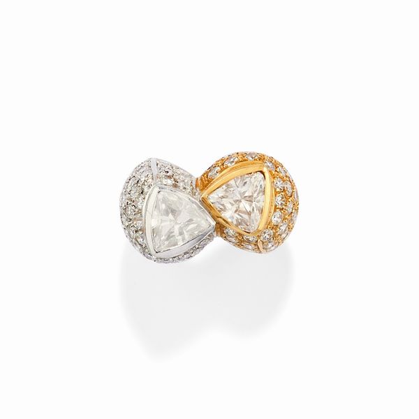 Anello con zirconi  - Asta Gioielli - Associazione Nazionale - Case d'Asta italiane