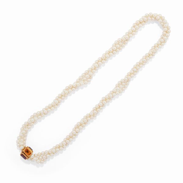 Collana con perle coltivate  - Asta Gioielli - Associazione Nazionale - Case d'Asta italiane