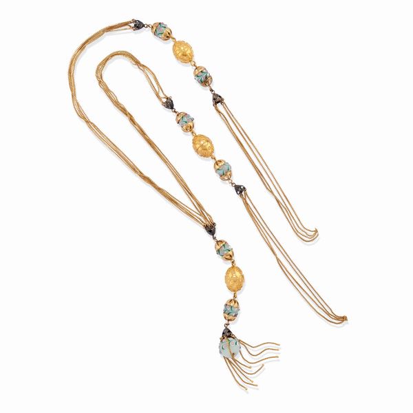 Due collane con smalti e murrine  - Asta Gioielli - Associazione Nazionale - Case d'Asta italiane