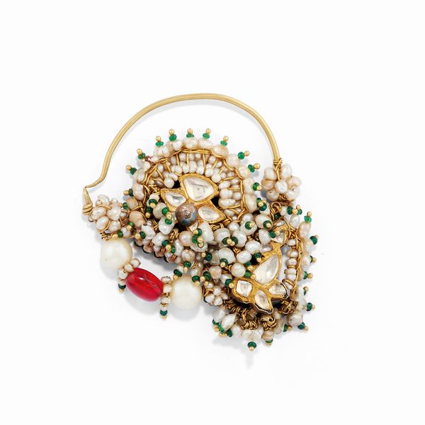 Collana e orecchino da naso India  - Asta Gioielli - Associazione Nazionale - Case d'Asta italiane