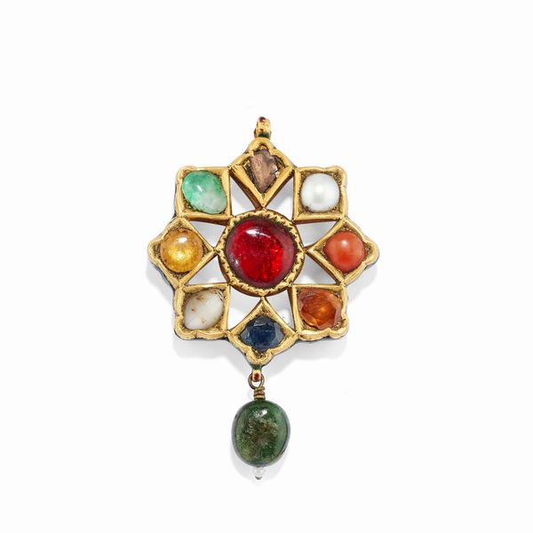 Lotto di gioielli indiani con pietre di colore  - Asta Gioielli - Associazione Nazionale - Case d'Asta italiane