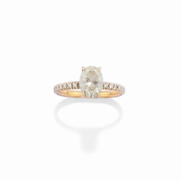 Anello con diamanti  - Asta Gioielli - Associazione Nazionale - Case d'Asta italiane