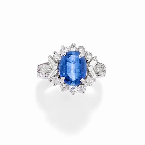Anello con zaffiro  - Asta Gioielli - Associazione Nazionale - Case d'Asta italiane