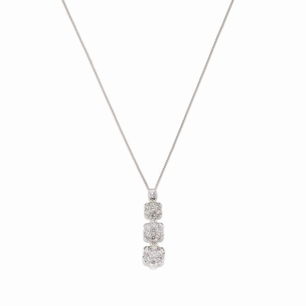 Collana con pendente in diamanti  - Asta Gioielli - Associazione Nazionale - Case d'Asta italiane