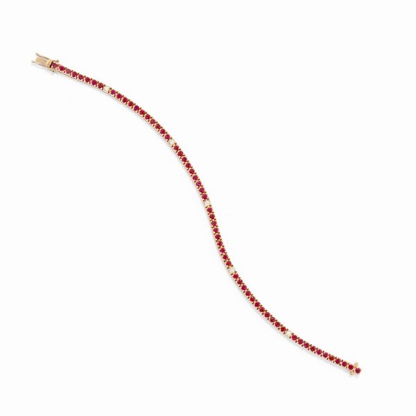 Bracciale tennis con rubini  - Asta Gioielli - Associazione Nazionale - Case d'Asta italiane