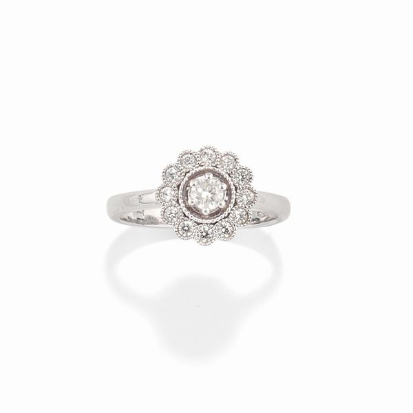 Anello con diamanti  - Asta Gioielli - Associazione Nazionale - Case d'Asta italiane