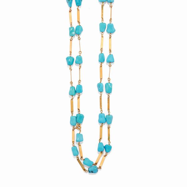 Collana con turchesi  - Asta Gioielli - Associazione Nazionale - Case d'Asta italiane