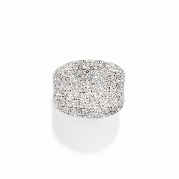 Anello con diamanti  - Asta Gioielli - Associazione Nazionale - Case d'Asta italiane