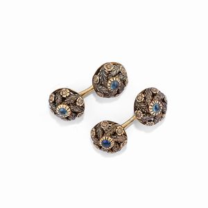 Spilla e coppia di polsini  - Asta Gioielli - Associazione Nazionale - Case d'Asta italiane