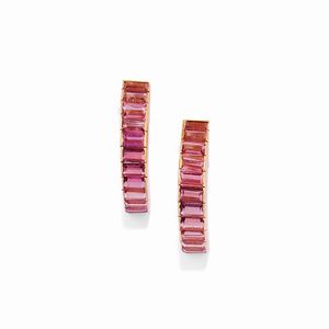 Demi parure con tormaline rosa  - Asta Gioielli - Associazione Nazionale - Case d'Asta italiane