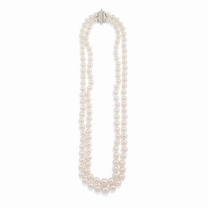 Collana e anello con perle coltivate  - Asta Gioielli - Associazione Nazionale - Case d'Asta italiane