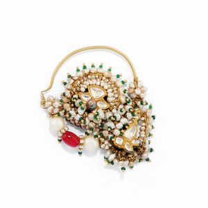 Collana e orecchino da naso India  - Asta Gioielli - Associazione Nazionale - Case d'Asta italiane