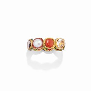 Lotto di gioielli indiani con pietre di colore  - Asta Gioielli - Associazione Nazionale - Case d'Asta italiane