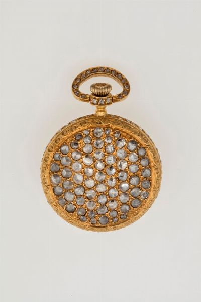 Arsa. Orologio da tasca con diamanti taglio a rosetta  - Asta Fine Jewels - Associazione Nazionale - Case d'Asta italiane