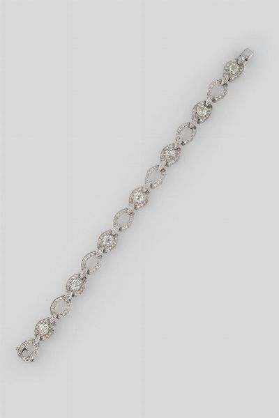 Bracciale con diamanti di vecchio taglio  - Asta Fine Jewels - Associazione Nazionale - Case d'Asta italiane