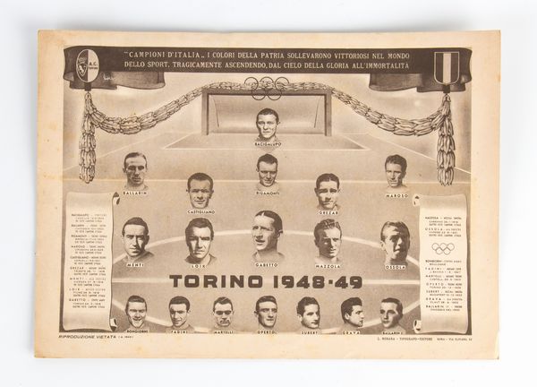 TORINO 1948-49 Campione d'Italia  - Asta Memorabilia, Militaria, Ordini Cavallereschi - Associazione Nazionale - Case d'Asta italiane