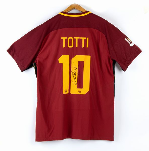 Totti, Francesco - Maglia n.10 autografata  - Asta Memorabilia, Militaria, Ordini Cavallereschi - Associazione Nazionale - Case d'Asta italiane