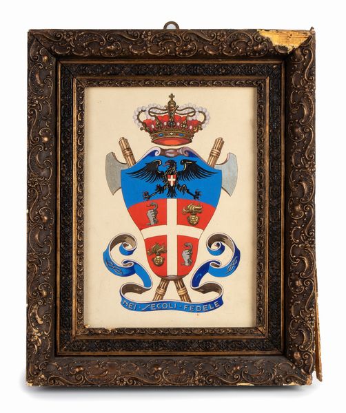 Carabinieri Reali acquarello  - Asta Memorabilia, Militaria, Ordini Cavallereschi - Associazione Nazionale - Case d'Asta italiane