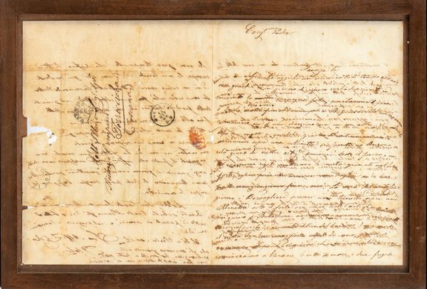 Lettera in cornice  - Asta Memorabilia, Militaria, Ordini Cavallereschi - Associazione Nazionale - Case d'Asta italiane