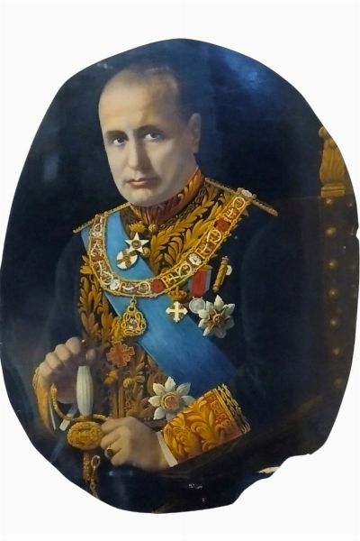 Ritratto di Benito Mussolini  - Asta Memorabilia, Militaria, Ordini Cavallereschi - Associazione Nazionale - Case d'Asta italiane