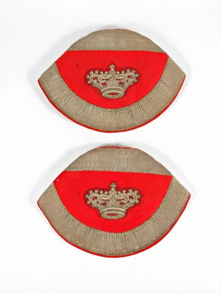 Italia, Regno, coppia di coprifonda da Generale  - Asta Memorabilia, Militaria, Ordini Cavallereschi - Associazione Nazionale - Case d'Asta italiane