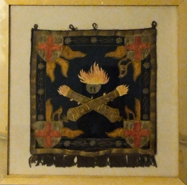 Bellissima drappella dell'11° RGT artiglieria da campagna  - Asta Memorabilia, Militaria, Ordini Cavallereschi - Associazione Nazionale - Case d'Asta italiane