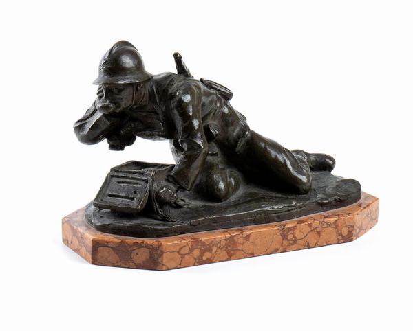 SCULTURA IN BROZO  - Asta Memorabilia, Militaria, Ordini Cavallereschi - Associazione Nazionale - Case d'Asta italiane