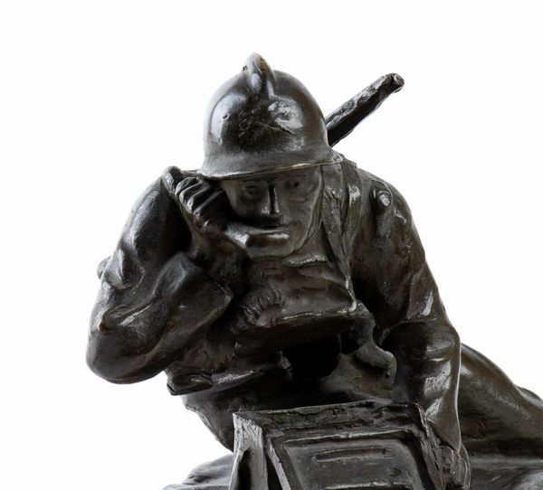 SCULTURA IN BROZO  - Asta Memorabilia, Militaria, Ordini Cavallereschi - Associazione Nazionale - Case d'Asta italiane