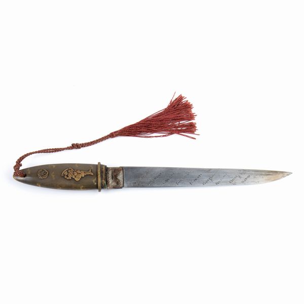 TAGLIACARTE CON DEDICA  - Asta Memorabilia, Militaria, Ordini Cavallereschi - Associazione Nazionale - Case d'Asta italiane