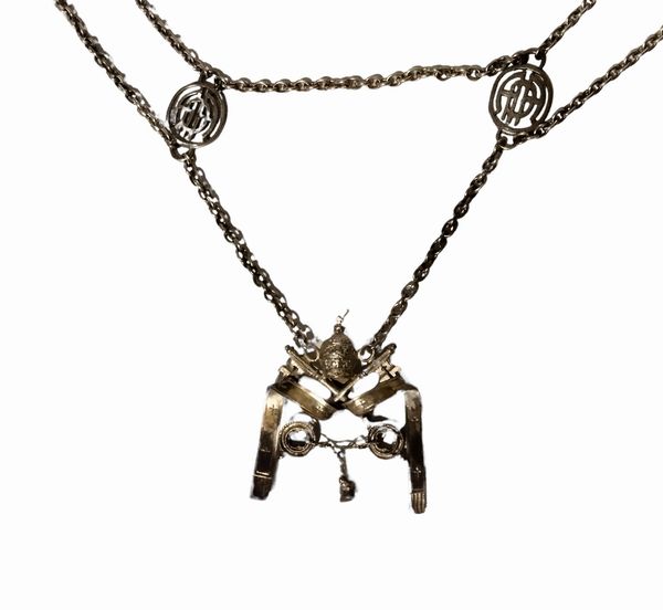 Stato Città del Vaticano, raro collare da Sediario Pontificio  - Asta Memorabilia, Militaria, Ordini Cavallereschi - Associazione Nazionale - Case d'Asta italiane